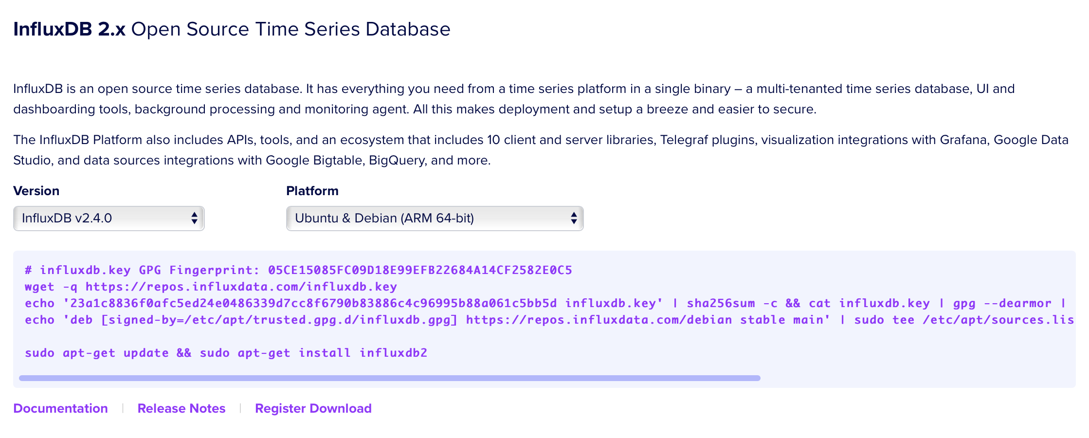 InfluxDB download