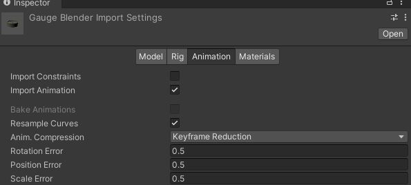 FBX animation Inspector