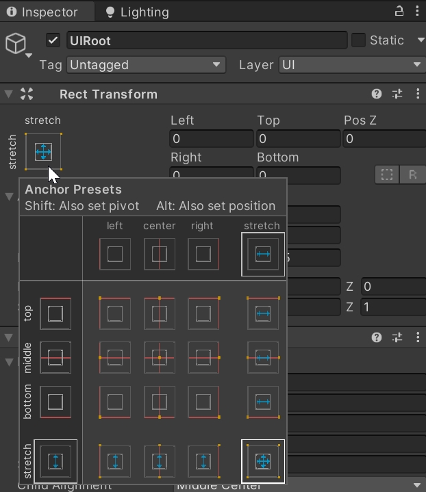 UIRoot element