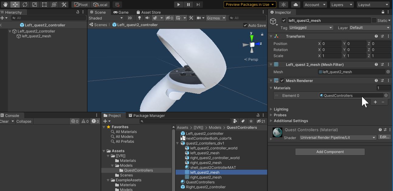 Add 3D models of the controllers