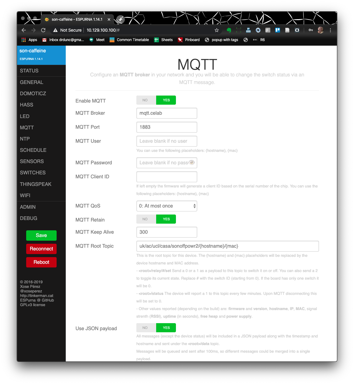 MQTT Page